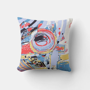 Coussin Peinture Abstraite Numérique Originale, Contempora