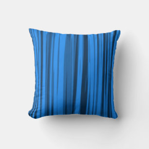 Coussin Peinture acrylique Abstraite rayée bleue