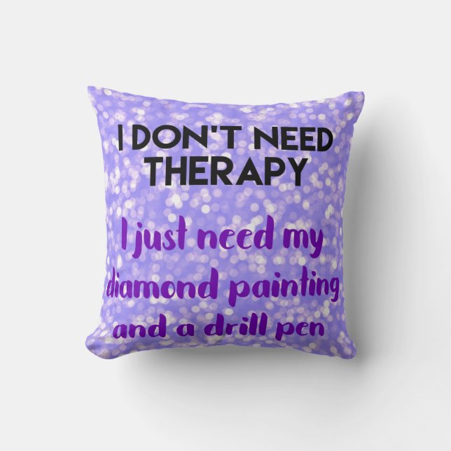 Coussin Peinture au diamant sans thérapie (Recto)