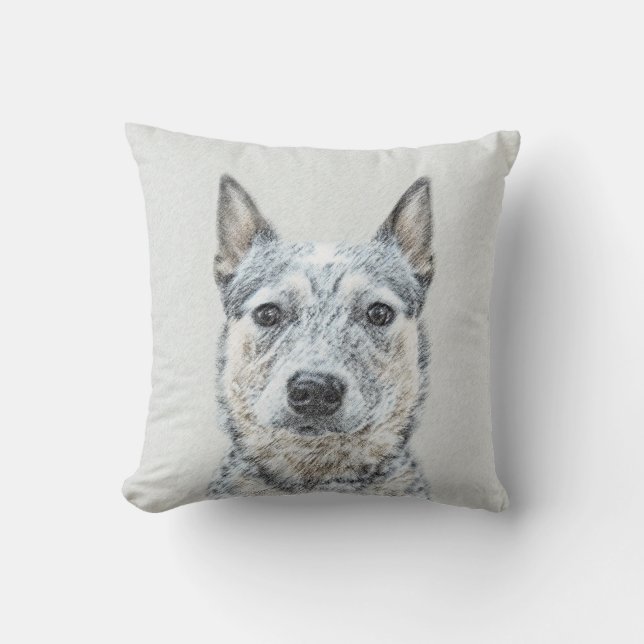 Coussin Peinture australienne sur le chien de bétail - Bea (Recto)