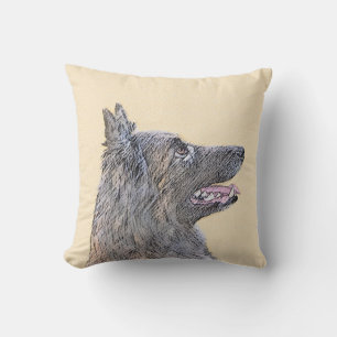 Coussin Peinture belge Tervuren - Beau art original de chi