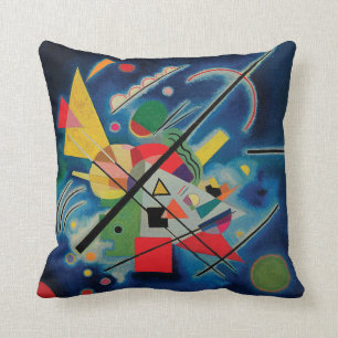 Coussin Peinture bleue par Wassily Kandinsky