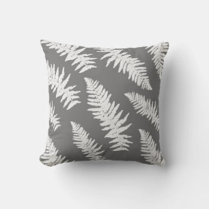 Coussin Peinture botanique Plante blanc de foune