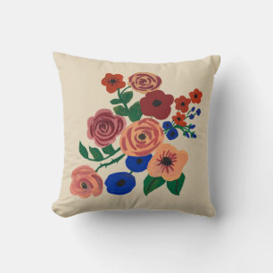 Coussin Peinture de bouquet de fleurs