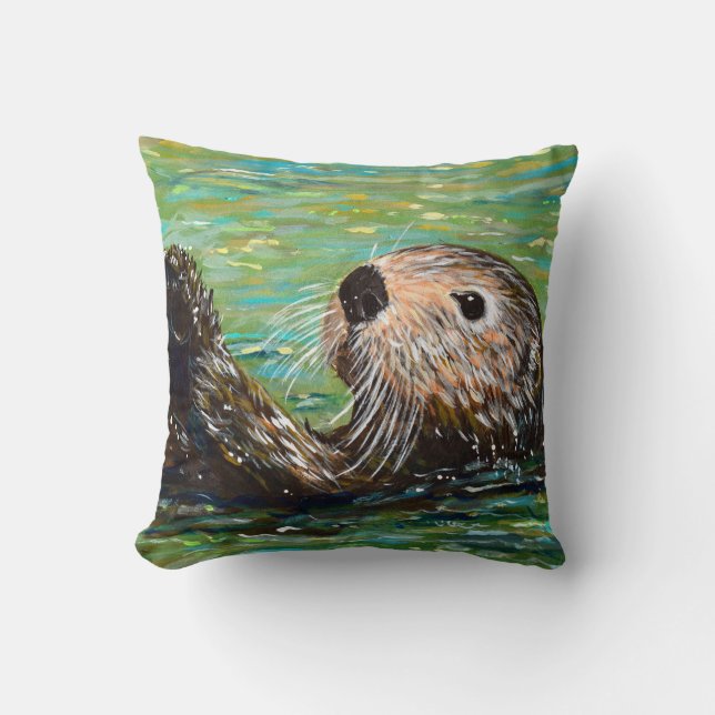 Coussin Peinture de la Loupe de mer (Recto)