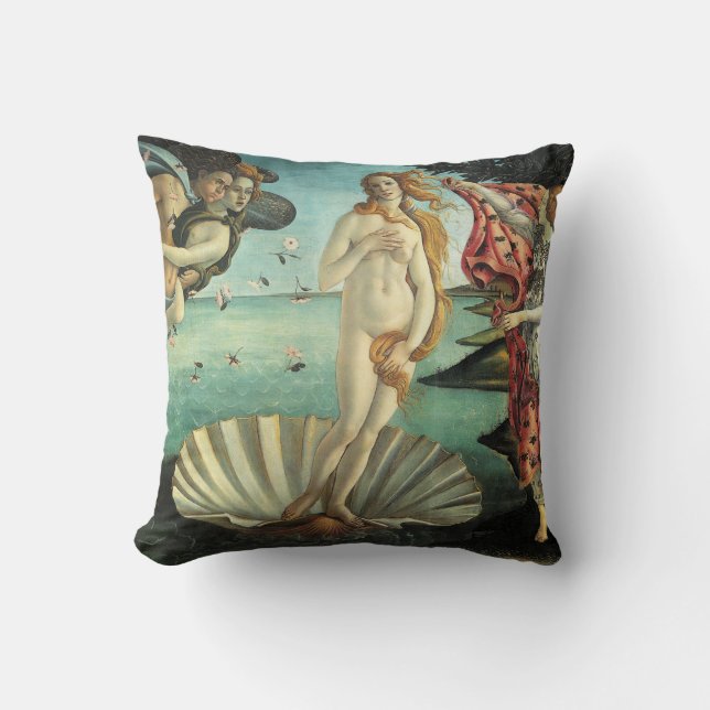 Coussin Peinture de la Renaissance Botticelli (Recto)