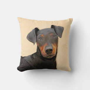 Coussin Peinture de Manchester Terrier Art Animalier Origi