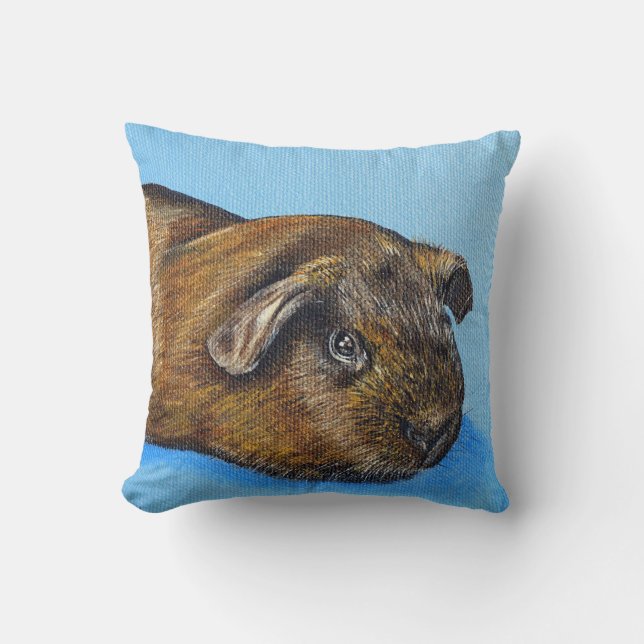 Coussin Peinture de porc de Guinée (Recto)