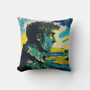 Coussin Peinture de portrait pour jeune homme