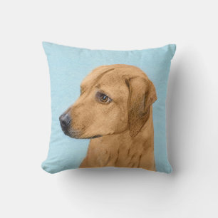 Coussin Peinture de Ridgeback Rhodésien - Art Original de