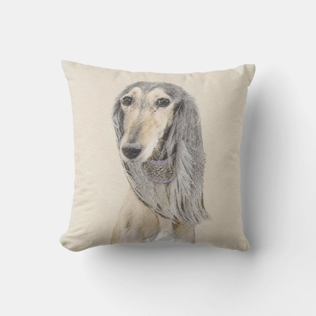 Coussin Peinture de Saluki (Faune) - Cute Original Chien A (Recto)