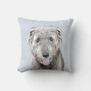 Coussin Peinture de Wolfhound irlandais - Joli art origina