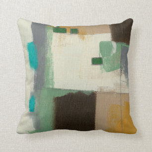 Coussin Peinture d'expressioniste avec les courses lourdes