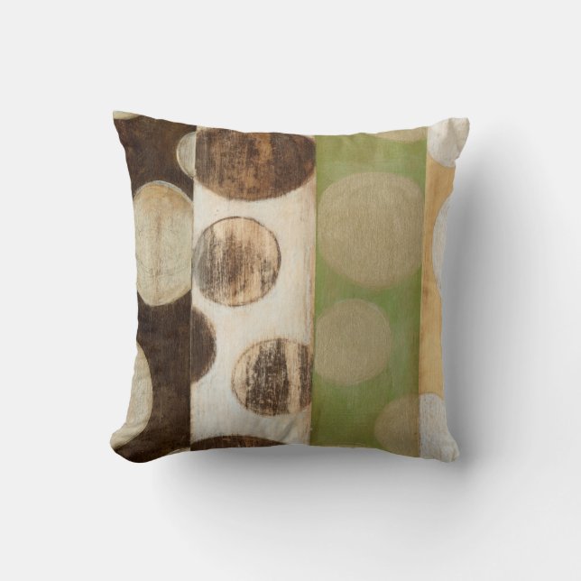 Coussin Peinture en panneau de bois de tonalité Terre avec (Recto)