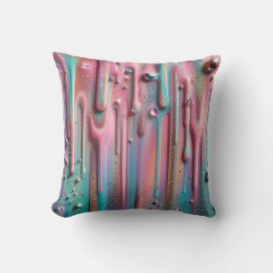 Coussin Peinture holographique scintillante qui coule 