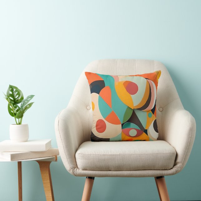 Coussin Peinture Moderne Du Milieu Du Siècle, Différentes  (Chaise)
