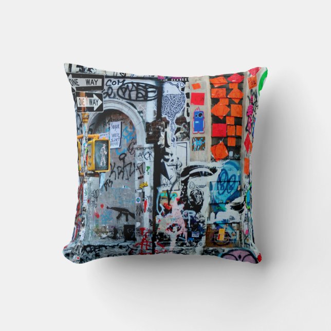 COUSSIN PEINTURE MUR MULTICOLORÉE (Recto)