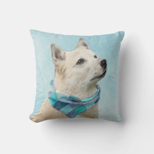Coussin Peinture norvégienne Buhund - jolie art original c