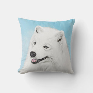 Coussin Peinture Samoyed - Cute Original Chien Art