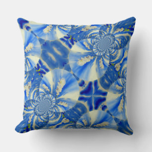 Coussin Peinture surréaliste aquarelle d'orchidée funky fu