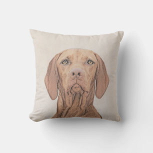 Coussin Peinture Vizsla - Joli art original chien