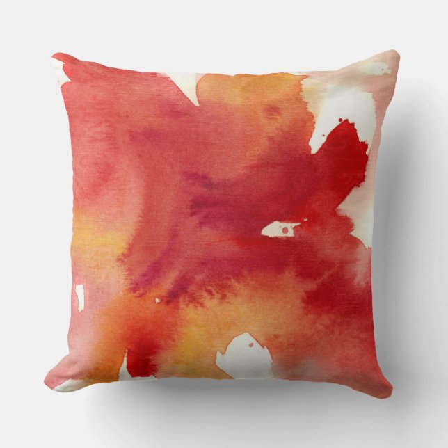 Coussin Peintures abstraites d'aquarelle (Recto)