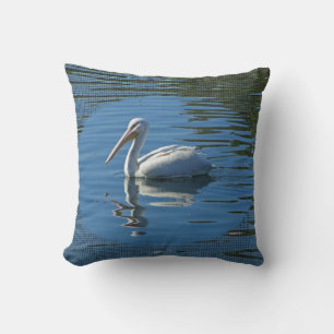 Coussin Pelican Flottant Calme Eau Bleue Large Oiseau Sauv