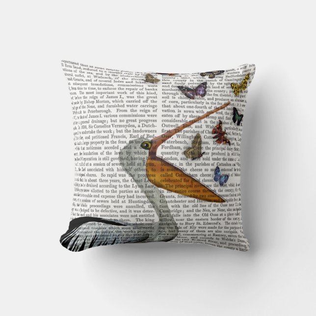 Coussin Pelican & Papillons (Recto)