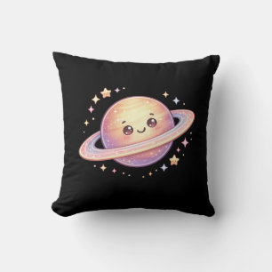 Coussin Peluche Kawaii Planète Saturne Espace