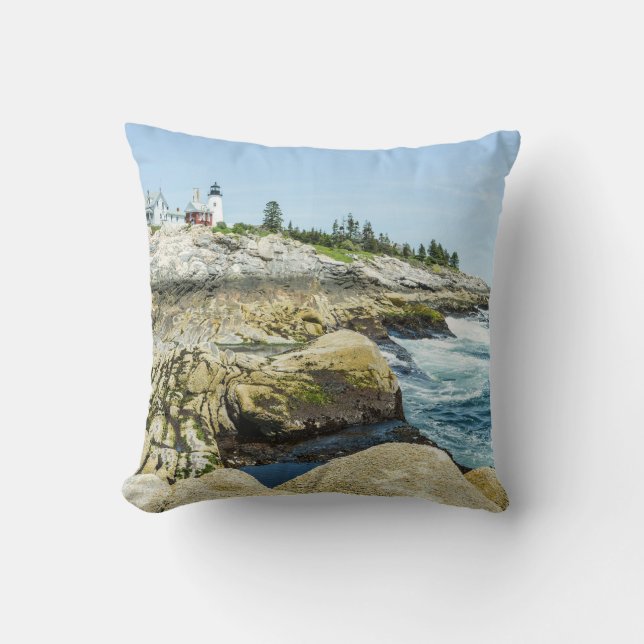 Coussin Pemaquied Point Lighthouse Maine Cotton (Recto)