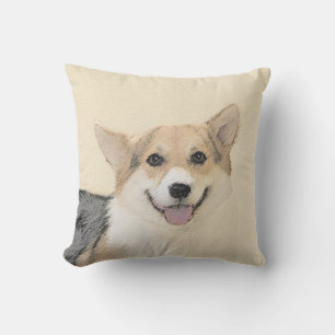 Coussin Pembroke Welsh Corgi Peinture - Art Chien original