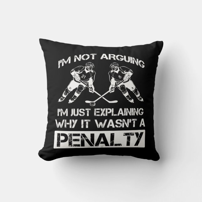 Coussin Pénalité sportive du joueur avancé de hockey sur g (Recto)