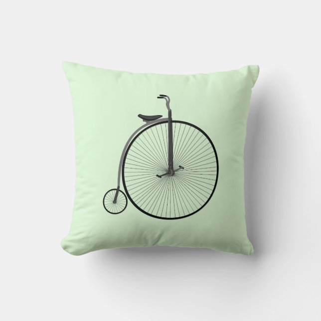 Coussin Penny-Farthing High-Wheel Antique Bicycle on Mint (Recto)