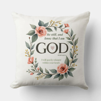 Coussin Pensée religieuse de vous Couronne florale de l'Éc