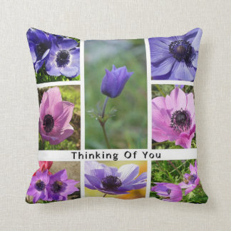 Coussin Penser à vous Anemone Photo Collage