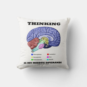 Coussin Penser Est Mon Modus Operandi Anatomie Du Cerveau