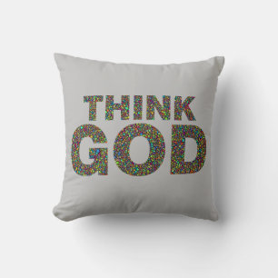 Coussin Pensez à Dieu