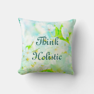 Coussin Pensez à la floraison du printemps holistique