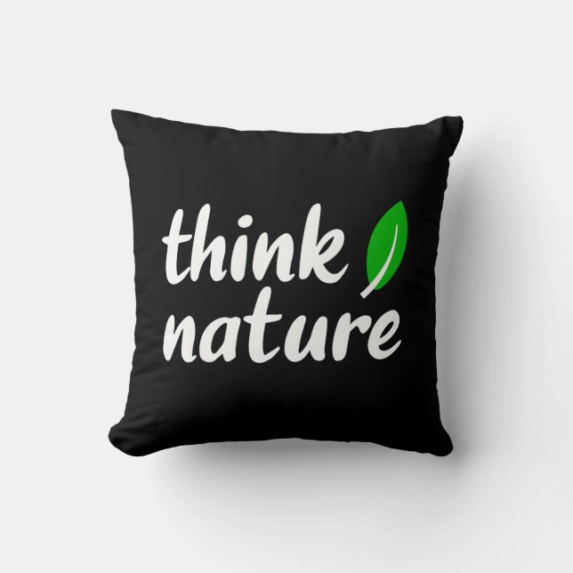 Coussin Pensez à la nature (Recto)