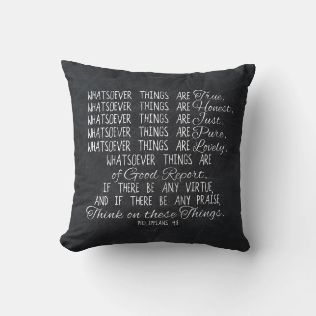 Coussin Pensez sur l'écriture sainte chrétienne de bible (Recto)