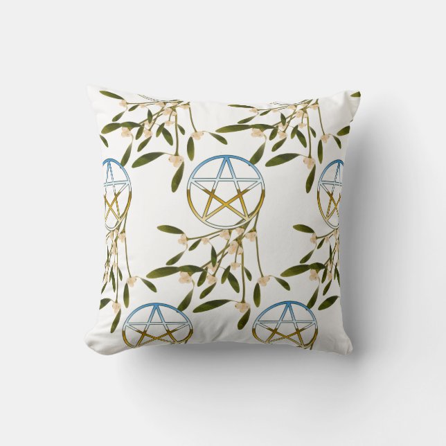 Coussin Pentacle avec Mistletoe (Recto)