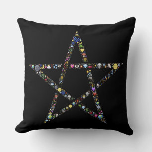 coussin pentagramme wicca