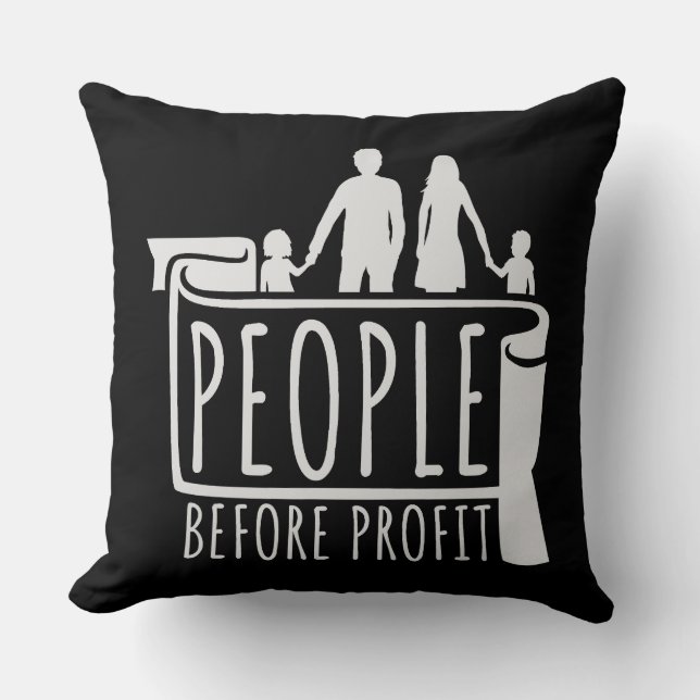 Coussin People Before Profit Activism Social Justice Equal (Recto)