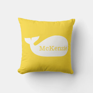 Coussin Pépinière de baleine jaune