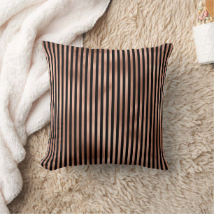 Coussin Pépinière gothique Noir & Rose Or rayé