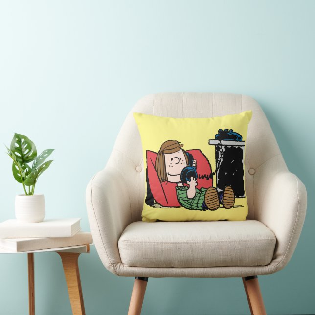 Coussin Peppermint Patty sur le téléphone (Chaise)