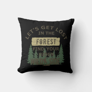 Coussin perdons-nous dans la forêt trouvez votre nature