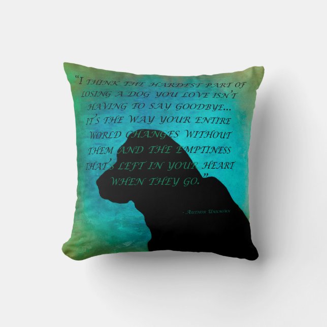 Coussin Perdre un chien (Recto)