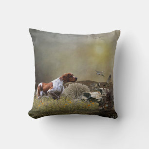 Coussin Perdrix de chasse en Bretagne, Art
