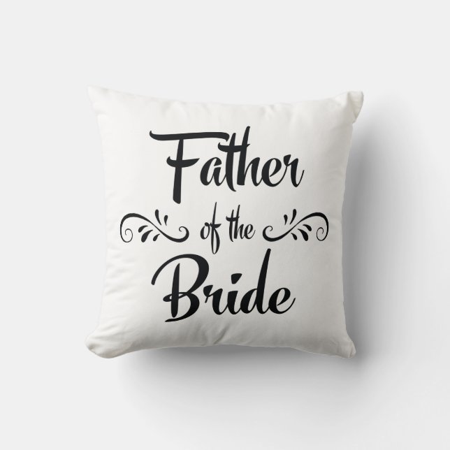 Coussin Père du dîner drôle de répétition de jeune mariée (Recto)